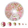 Rainbow ABS Plastic Imitation Pearl Beads OACR-YW0001-03H-1