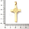 304 Stainless Steel Religion Jesus Cross Pendants STAS-F323-12G-3