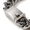 304 Stainless Steel Skull Cuban Link Chain Bracelets for Women Men BJEW-Q341-06E-AS-3