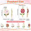 30Pcs 6 Styles Alloy Enamel Pendants ENAM-YW0008-83-3