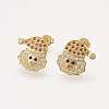 Brass Cubic Zirconia Pendants & Stud Earrings & Adjustable Rings Jewelry Sets SJEW-S043-04-4