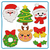 Christmas DIY Diamond Painting Sticker Kits DIAM-PW0010-04H-1