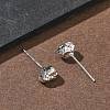 Nuggets Brass Stud Earrings EJEW-F403-01P-4
