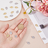 SUPERFINDINGS 20Pcs 2 Colors Alloy Micro Pave Cubic Zirconia Pendants FIND-FH0008-96-4