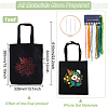 DIY Flower Pattern Tote Bag Embroidery Making Kit DIY-WH0349-21B-2