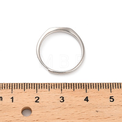 Rhodium Plated 925 Sterling Silver Adjustable Rings RJEW-S397-01P-07-1