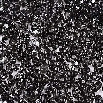 Picasso Spray Painted Glass Seed Beads SEED-T006-04-35-1