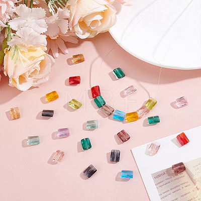 65Pcs 13 Colors Glass Imitation Austrian Crystal Beads GLAA-ME0001-38-1