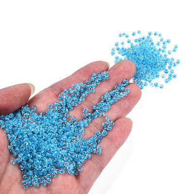 Glow in the Dark Luminous Transparent Glass Seed Beads SEED-YWC0001-01E-1