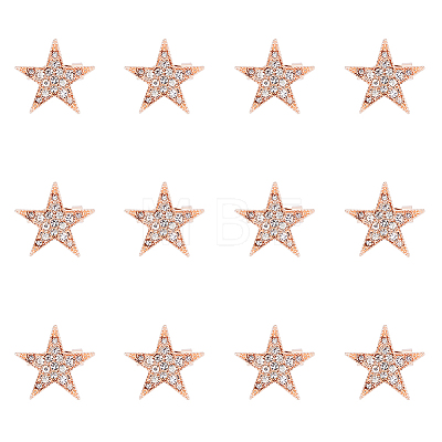 SUPERFINDINGS 12Pcs Star Brooch Pin JEWB-FH0001-43-1