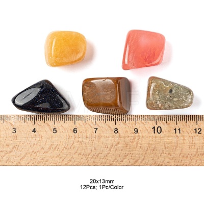 12Pcs 12 Style Natural & Synthetic Gemstone Beads G-FS0001-69-1