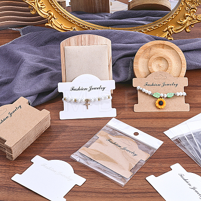 100Pcs 2 Colors Cardboard Display Cards CDIS-SP0001-09-1