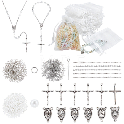   DIY Rosary Bracelet Necklace Making Kit DIY-PH0009-85-1