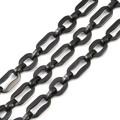 201 Stainless Steel Oval Link Chains CHS-F024-02A-EB-1