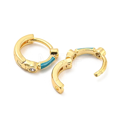 18K Gold Plated Brass Hoop Earrings EJEW-L269-067G-1