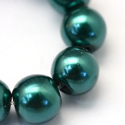 Baking Painted Pearlized Glass Pearl Round Bead Strands HY-Q003-4mm-79-1