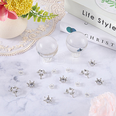 26Pcs 4 Styles Crown Alloy Display Stands for Gemstone FIND-AR0006-93S-1
