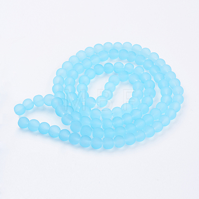 Transparent Glass Bead Strands X-GLAA-S031-8mm-21-1