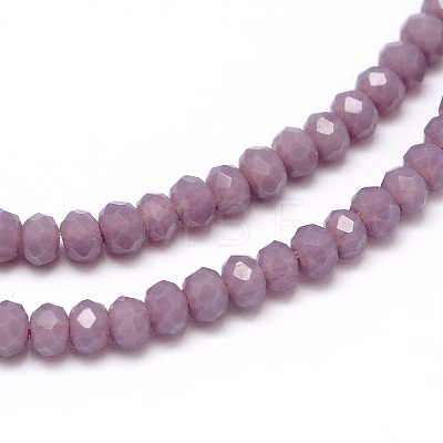 Faceted Rondelle Glass Beads Strands X-GLAA-M028-2mm-A02-1