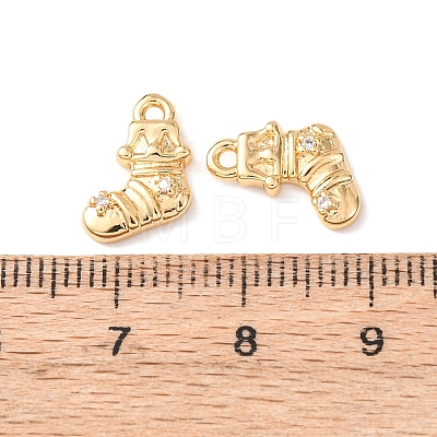 Brass Micro Pave Clear Cubic Zirconia Pendants KK-A284-17C-G-1
