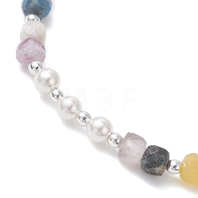 Natural Mixed Gemstone Beaded Stretch Bracelets for Women BJEW-JB13199-1
