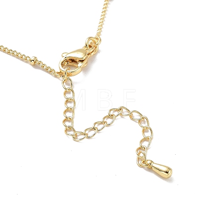 Initial Letter Brass Pendant Necklaces NJEW-A015-21G-X-1