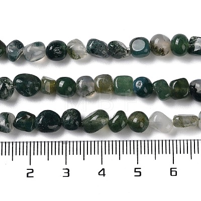 Natural Moss Agate Beads Strands G-D081-A02-1