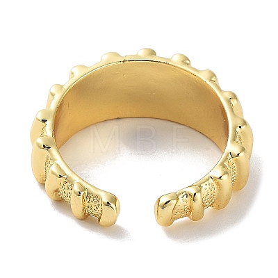 Brass Open Cuff Ring RJEW-E292-16G-1