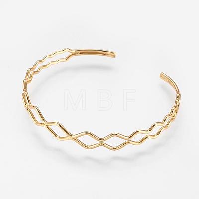 Brass Cuff Bangles BJEW-K153-01A-1