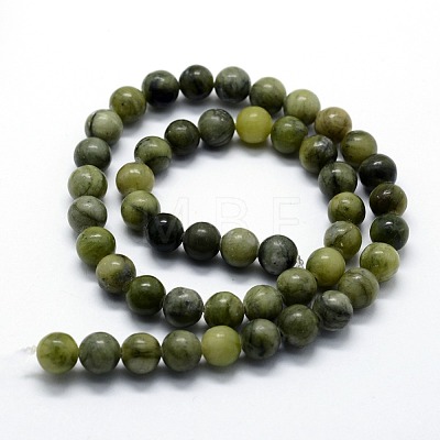 Natural Xinyi Jade/Chinese Southern Jade Beads Strands G-I199-07-10mm-1