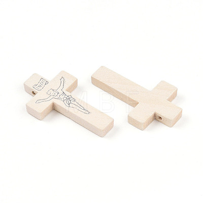 Printed Wooden Pendants WOOD-S050-35B-06-1