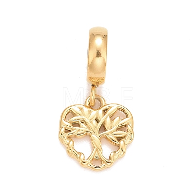 Ion Plating(IP) 304 Stainless Steel European Dangle Charms STAS-C047-06G-1
