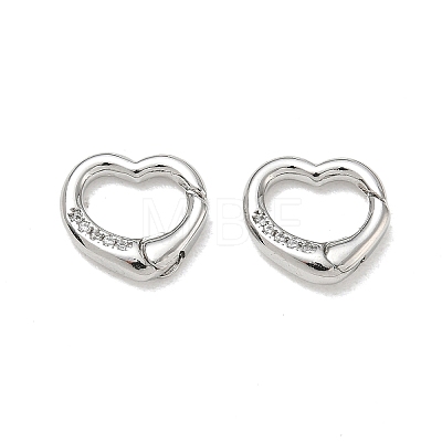 Brass Micro Pave Clear Cubic Zirconia Spring Gate Rings CU-CBA9234-23P-1