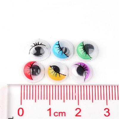 Plastic Wiggle Googly Eyes Cabochons DIY Scrapbooking Crafts Toy Accessories KY-JP0003-8mm-1
