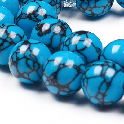 Synthetic Turquoise Beads Strands TURQ-G832-01-14mm-1