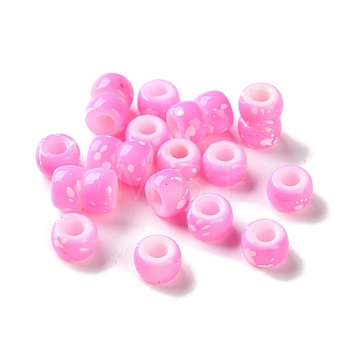 Spray Painted ABS Plastic European Beads KY-G033-01A-03-1