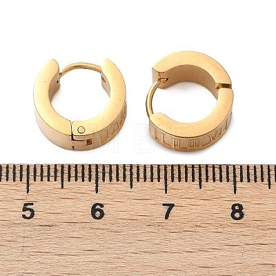 304 Stainless Steel Polishing Effect Hoop Earrings EJEW-M001-39G-1