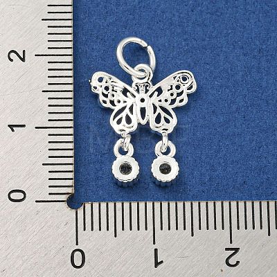 Brass Cubic Zirconia Pendants KKB-L215-036S-1