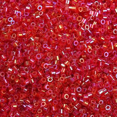 Transparent Colours Rainbow Glass Seed Beads SEED-H003-12F-1