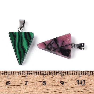 Natural & Synthetic Mixed Stone Pendants G-Q601-02P-1