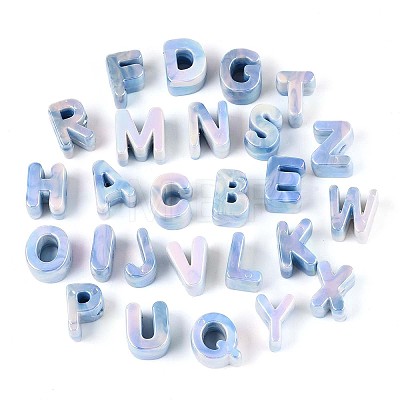 Rainbow Iridescent Opaque Acrylic Beads OACR-P010-22B-01-1