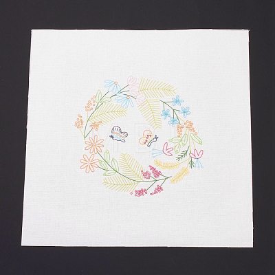 DIY Embroidery Fabric with Eliminable Pattern DIY-P032-B01-1