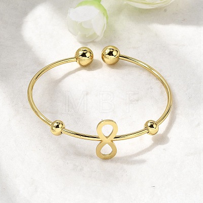 201 Stainless Steel Cuff Bangles BJEW-Z151-02G-01-1
