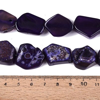 Dyed Natural Agate Beads Strands G-Q606-23E-04-1