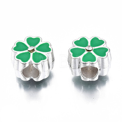 Alloy Enamel European Beads MPDL-T005-005-RS-1