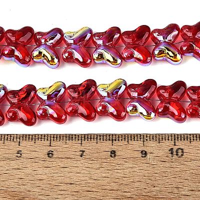 Baking Paint Electroplate Transparent Glass Beads Strands EGLA-Q136-03A-11-1