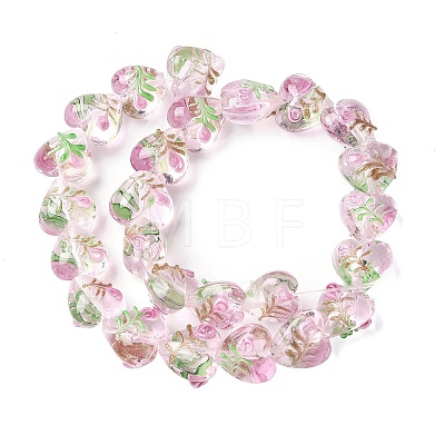 Handmade Transparent Lampwork Beads BLOW-D300-07G-1