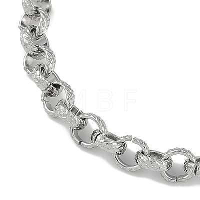 304 Stainless Steel Rolo Chain Bracelets for Men Women BJEW-G725-03P-1
