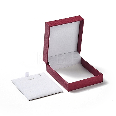 Wood Cover with PU Leather Jewelry Packaging Boxes CON-M009-03-1