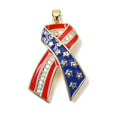 Brass Micro Pave Clear Cubic Zirconia Pendants KK-H267-006G-1